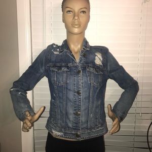 American Eagle distressed denim jacket